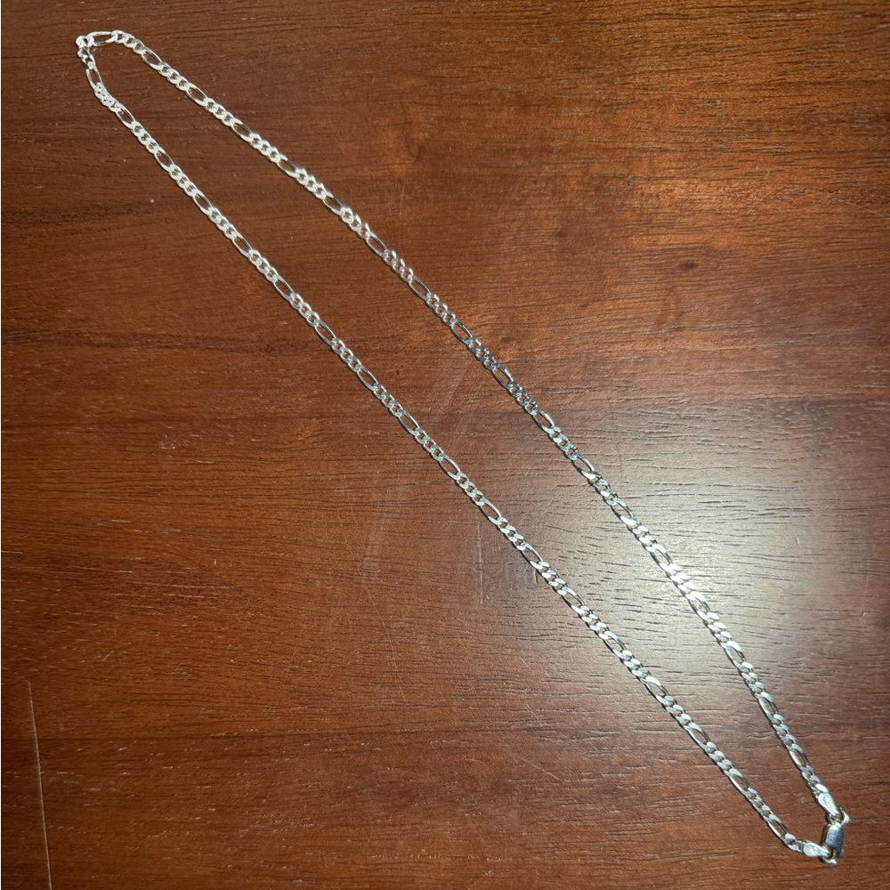 Solid .925 Silver Figaro Chain - image 1